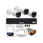 Kit 3 Câmeras Bullet HD 720p VHL 1120B Infra 20m HDCVI + DVR Gravador de Vídeo Inteligente Intelbras MHDX 1304 4 Canais