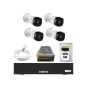 Kit 4 Câmeras Intelbras VHL 1120 B HDCVI Lite HD 720p Lente 3.6mm Visão Noturna 20m IP66 + Gravador Digital de vídeo Intelbras MHDX 1104-C + HD Interno 1TB